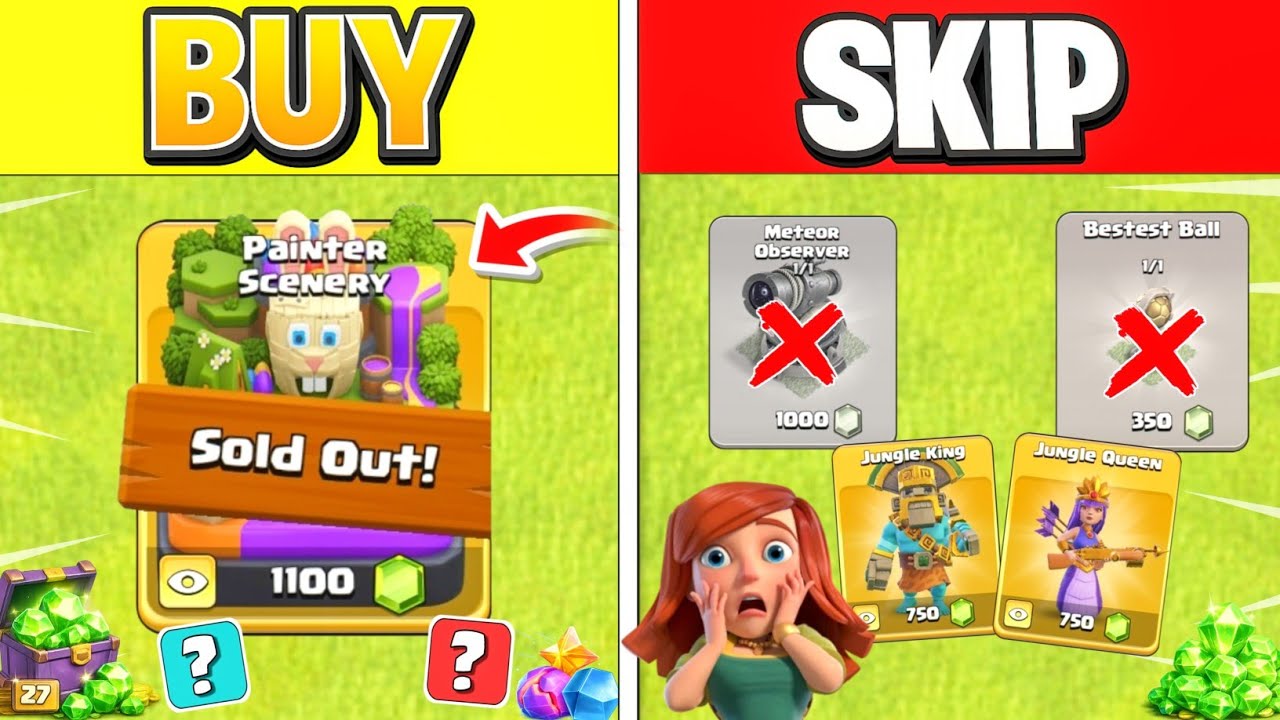 Don’t Waste Your Gems! 😱 New Skin & Painter Scenery | Trader Specials | Clash Of Clans