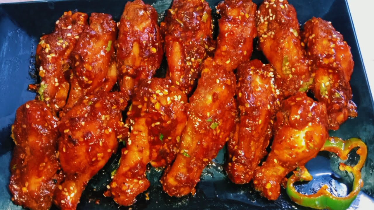 Spicy BBQ chicken wings ||  BBQ wings || party wings