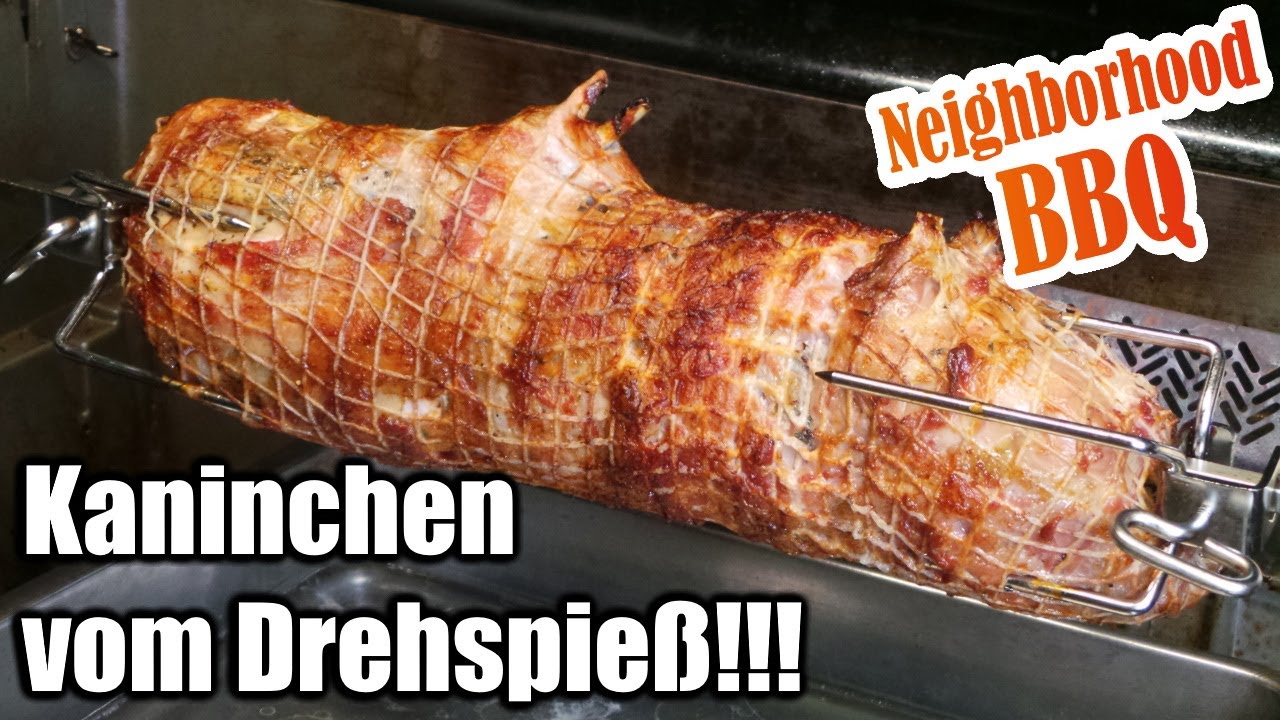 Kaninchen vom Drehspieß!!! Mit Neighborhood BBQ