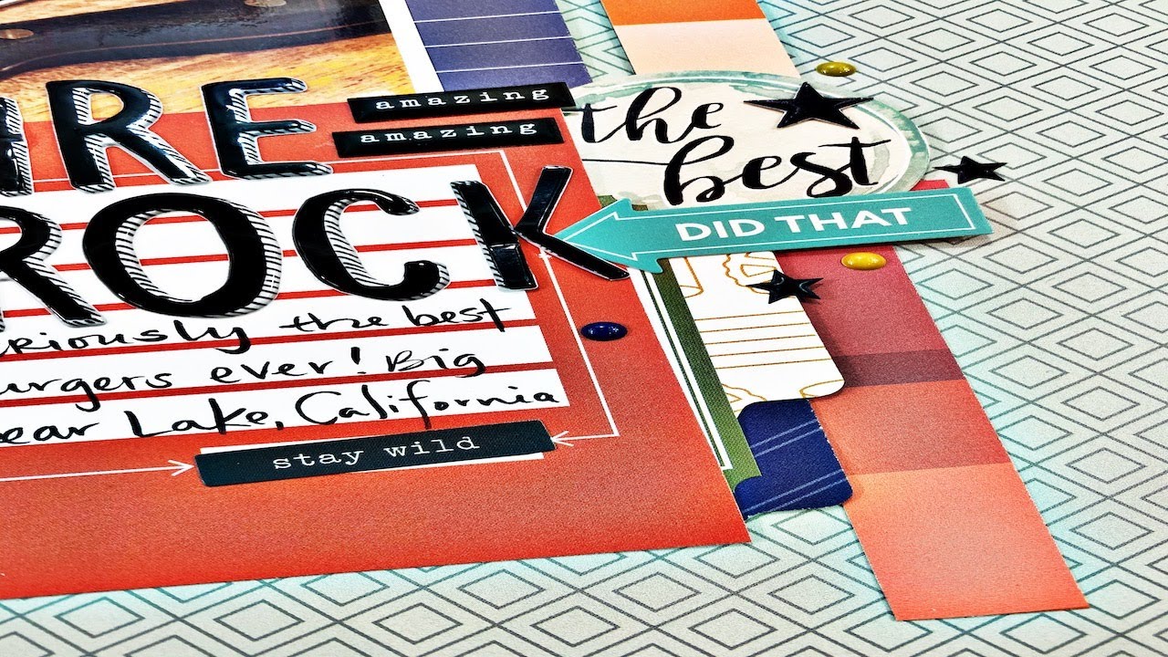Scrapbooking Process Video: Fire Rock Burgers