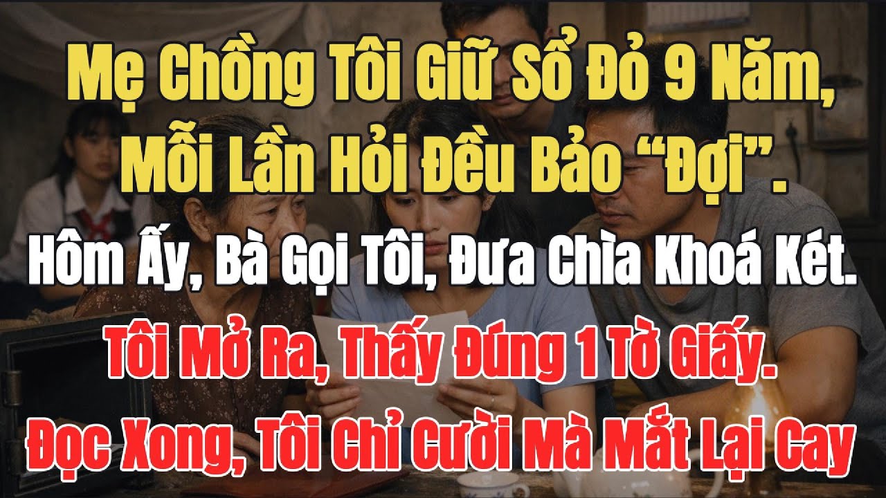 Mẹ Chồng Giữ Sổ Đỏ 9 Năm, Tôi Xin Hoài Bà Chỉ Nói Một Chữ: “Đợi”