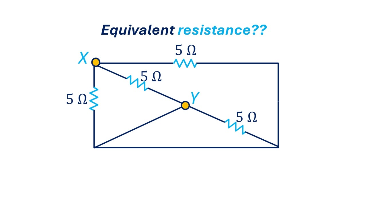 Equivalent Resistance Circuit Problem No 74 #electricalengineeringxyz