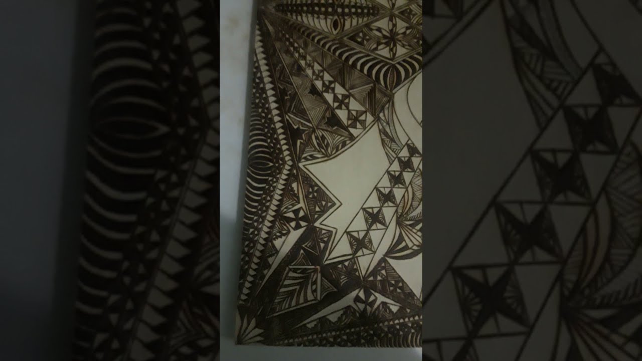 Polynesian kupesi wood burn
