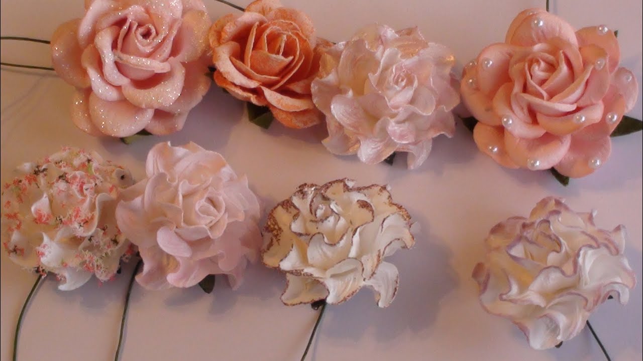 Wild Orchid Crafts- Tutorial on altering paper flowers.