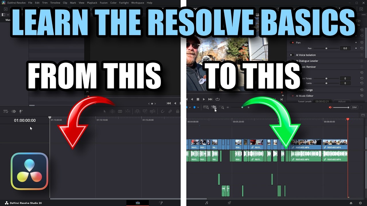 Как смонтировать свой видеоблог в 2026 году с помощью DaVinci Resolve 20!