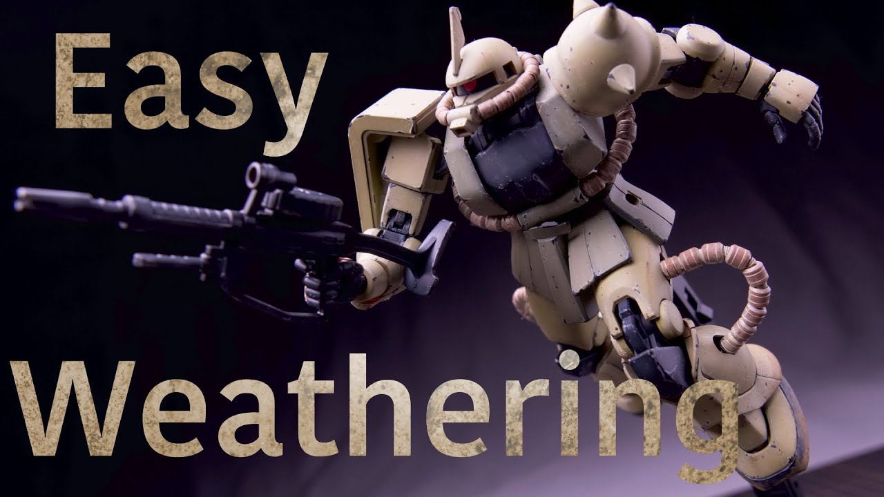 Simple ways to weather your Gunpla MS-06 Zaku II Custom Build