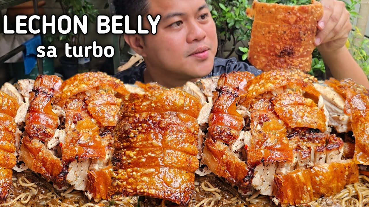 LECHON BELLY SA TURBO | OUTDOOR COOKING | MUKBANG PHILIPPINES