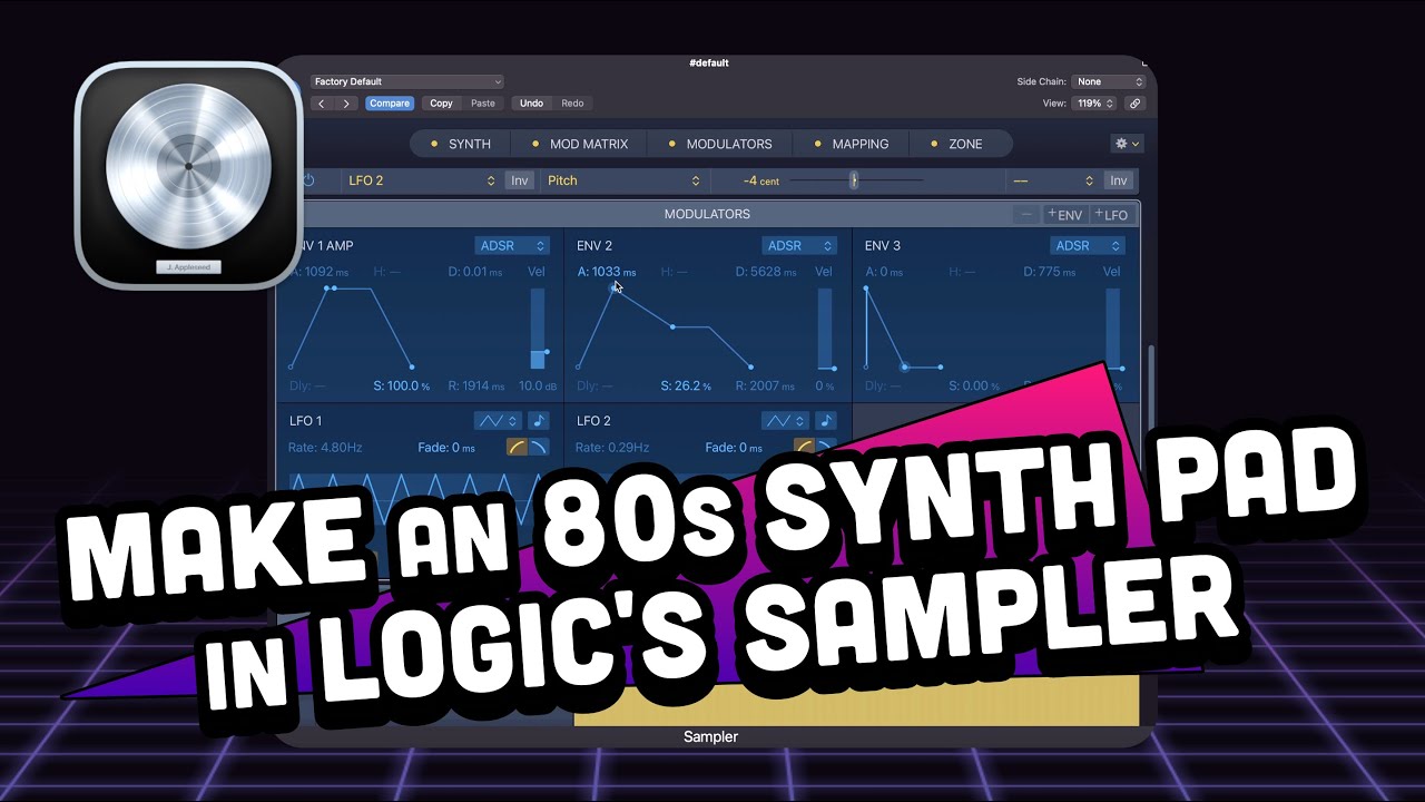 How to Make an 80s SYNTH PAD in Logic's Sampler