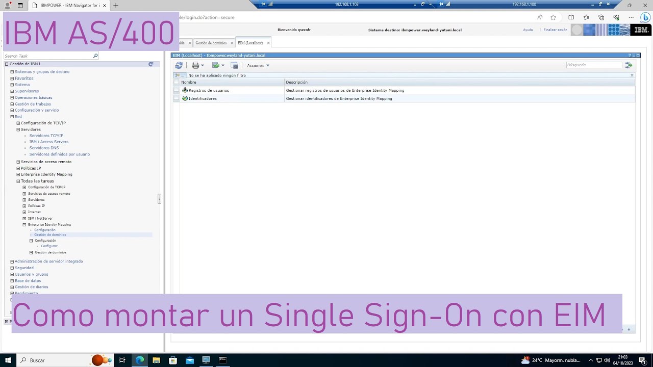 IBM AS/400: Como montar un Single Sign-On con EIM