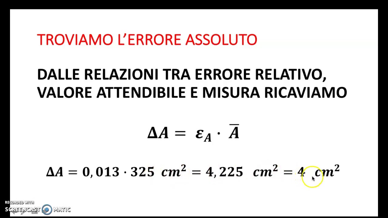teoria misura esempi - classe 1 E