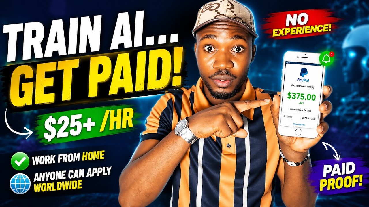 Get Paid to Train AI From Home! Remote AI Job Anyone Can Apply Worldwide (No Experience!)