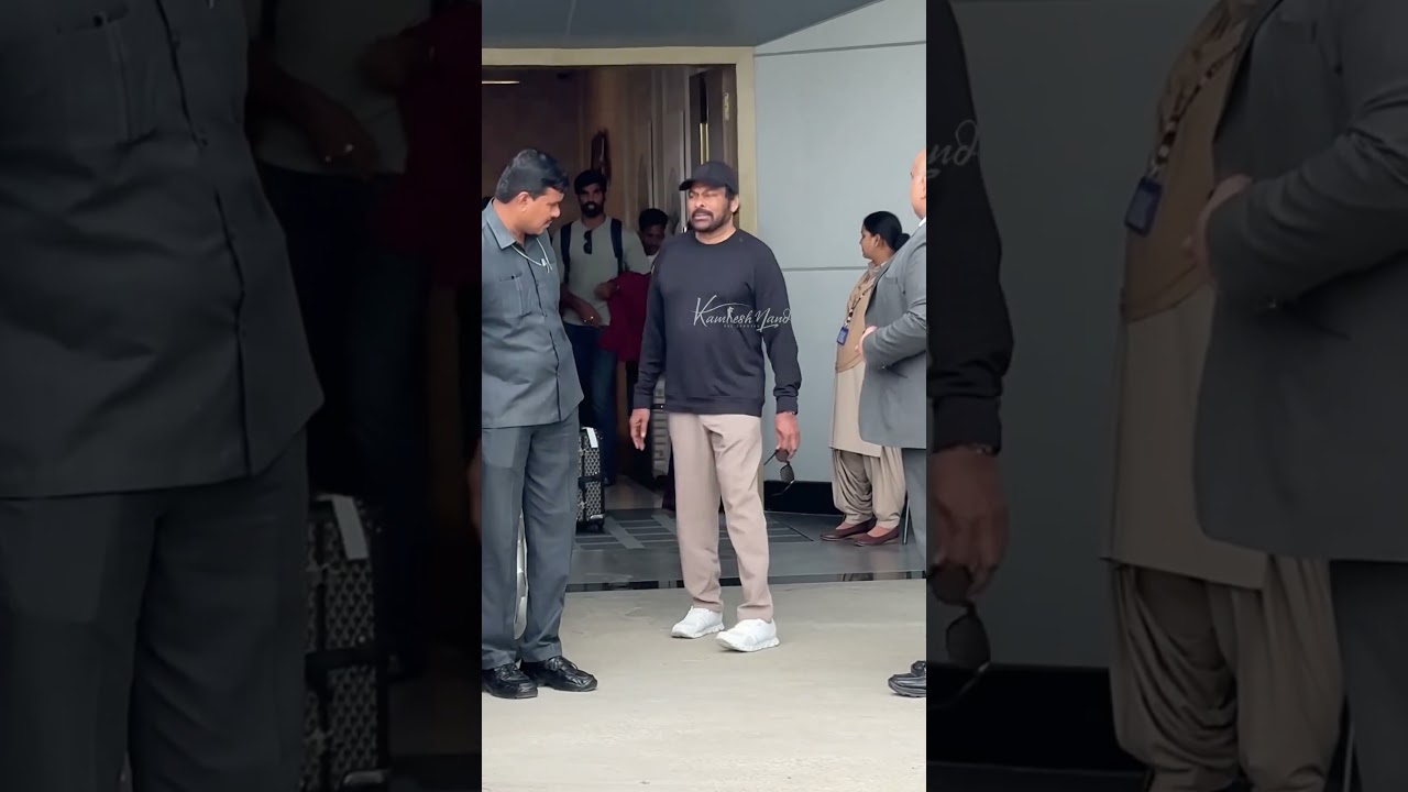 Megastar Chiranjeevi Catherine Sushmita back to hyd papped at airport