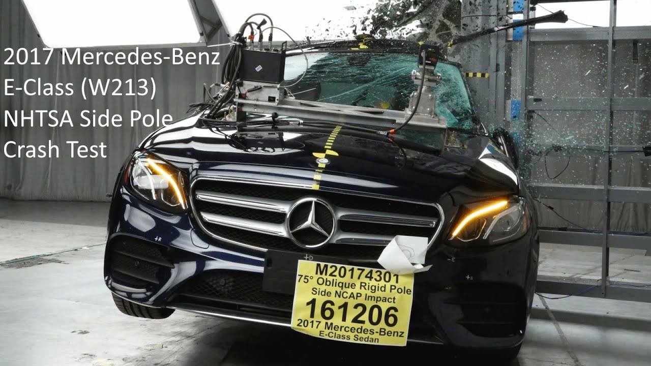 2017-2023 Mercedes-Benz E-Class Sedan / Wagon (E 300 - W213) NHTSA Side Pole Crash Test