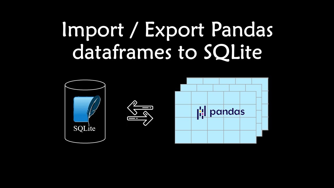 Import / export Pandas dataframes to SQLite database