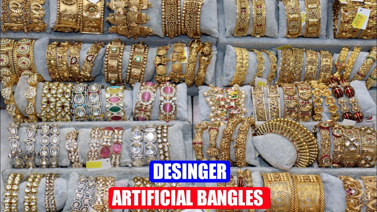 Kundan Ad Temple Bangles Manufacture | Artificial Jewellery| Artificial Bangles in Wholesale Part 56