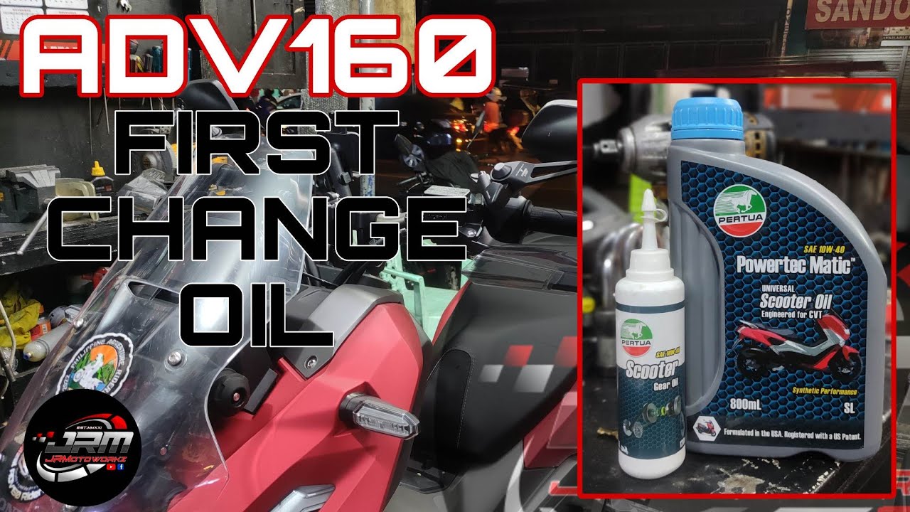 FIRST CHANGE OIL OF OUR ADV160 | PERTUA ENGINE OIL | PERTUA GEAR OIL | JRMOTOWORKZ