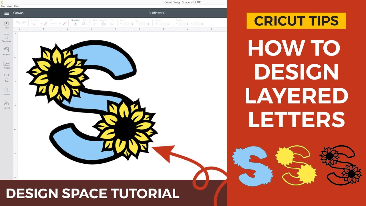 How to Design Layered Letters in Cricut Design Space | Cricut Layering Tutorial