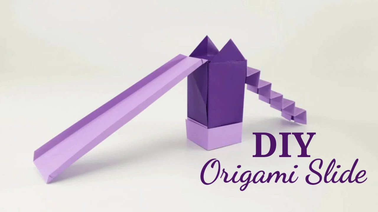 DIY Origami Paper Slide || Origami Slide For Doll House || Paper Craft Idea