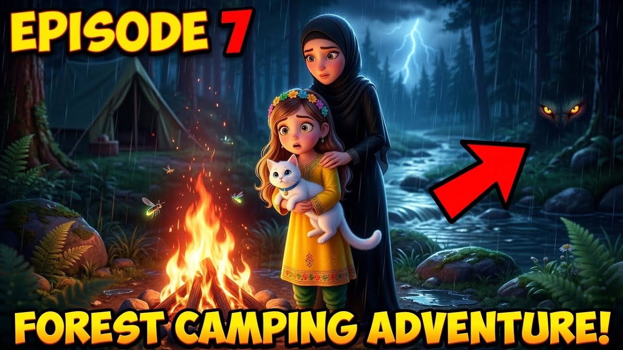 SCARY Night in the Forest! 😱 Ayleen & Nino Camping Adventure | Episode 7 | Ayleen Nino World