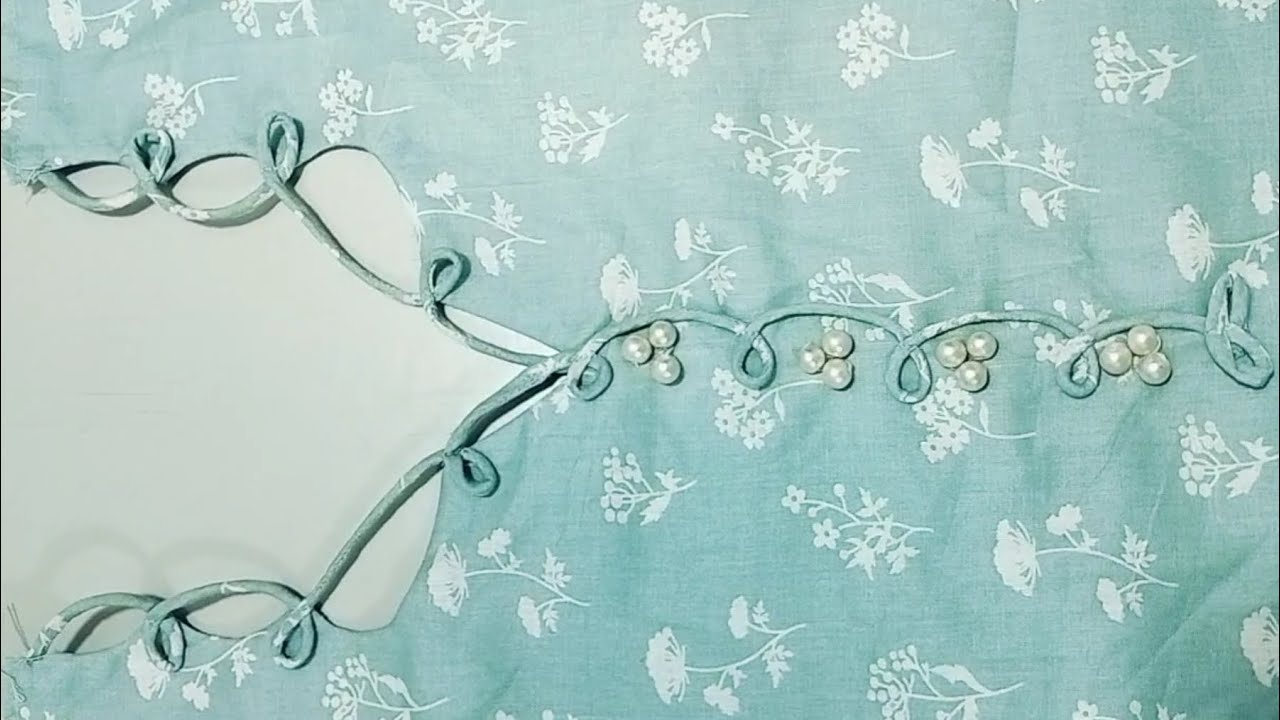 Beautiful neck pattern stitching and cutting tutorial #pakistani neck pattern #silai