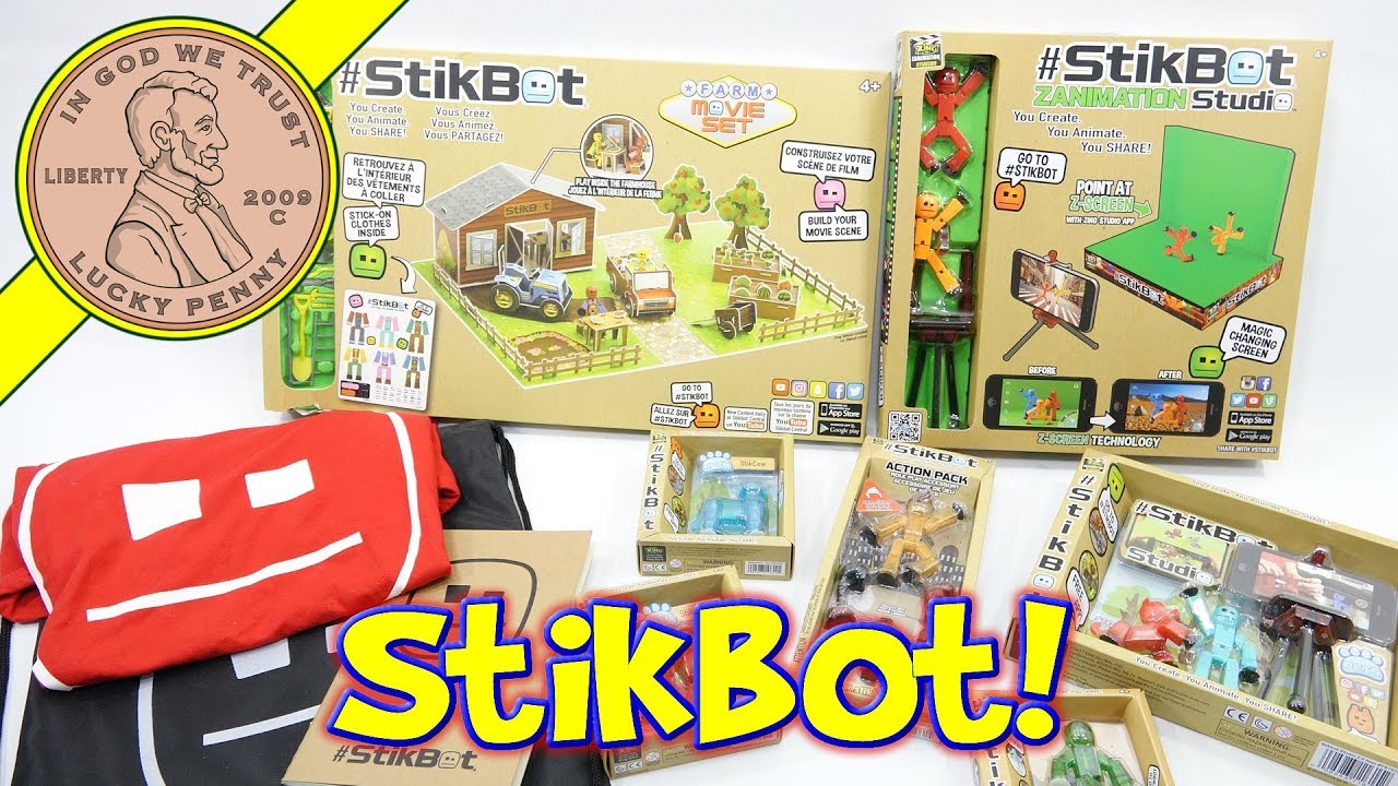 Stikbot Toy Extravaganza StikGorilla - StikCow Pets & Huge Stikbot Farm Movie Set