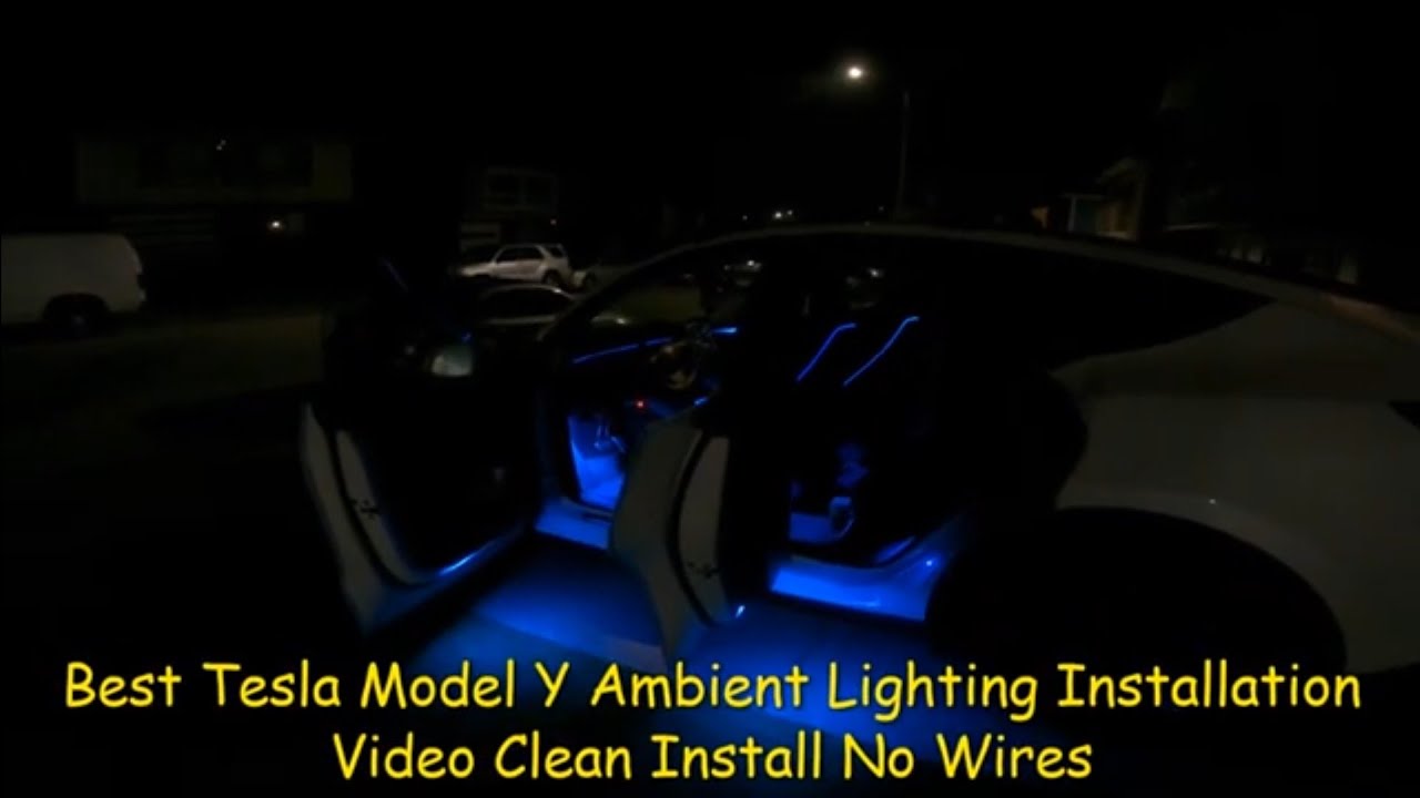 Best ambient lighting install on Tesla Model Y Nestour No Wires