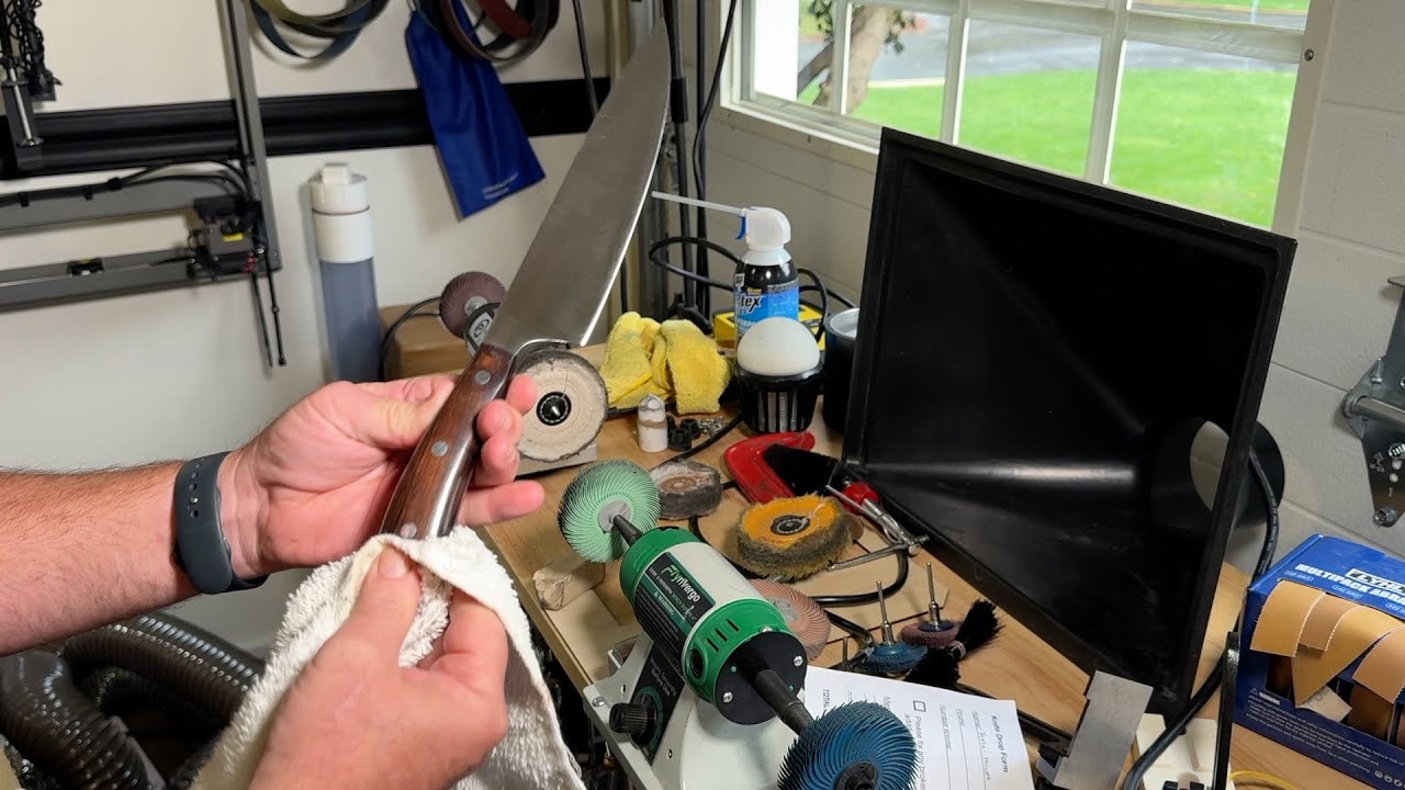 Sharpening a wood handle Wusthof Icon for a new customer #knifesharpening #sharpening