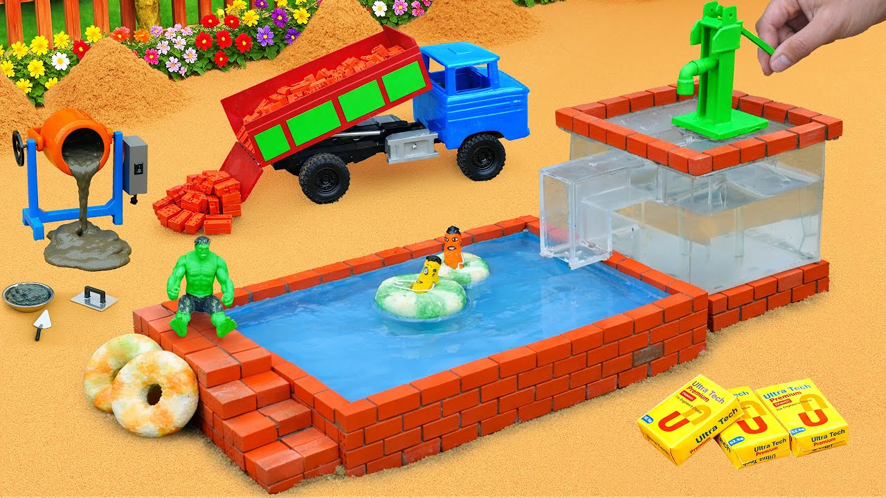 Crocodile Attack at the River 😱 | DIY Mini Science Project: Building a Safe Swimming Pool