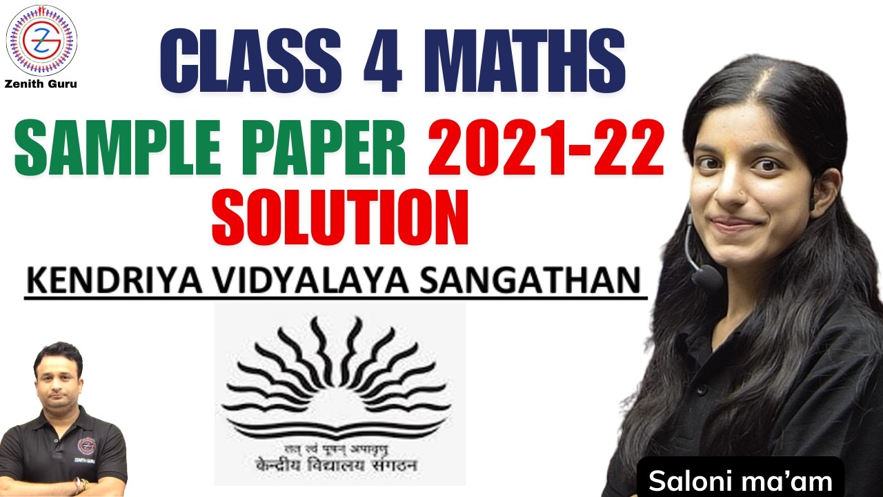 Class 4 Maths KENDRIYA VIDYALAYA Sample paper 2021-22 SET 1 solution | By Saloni ma'am #salonimam