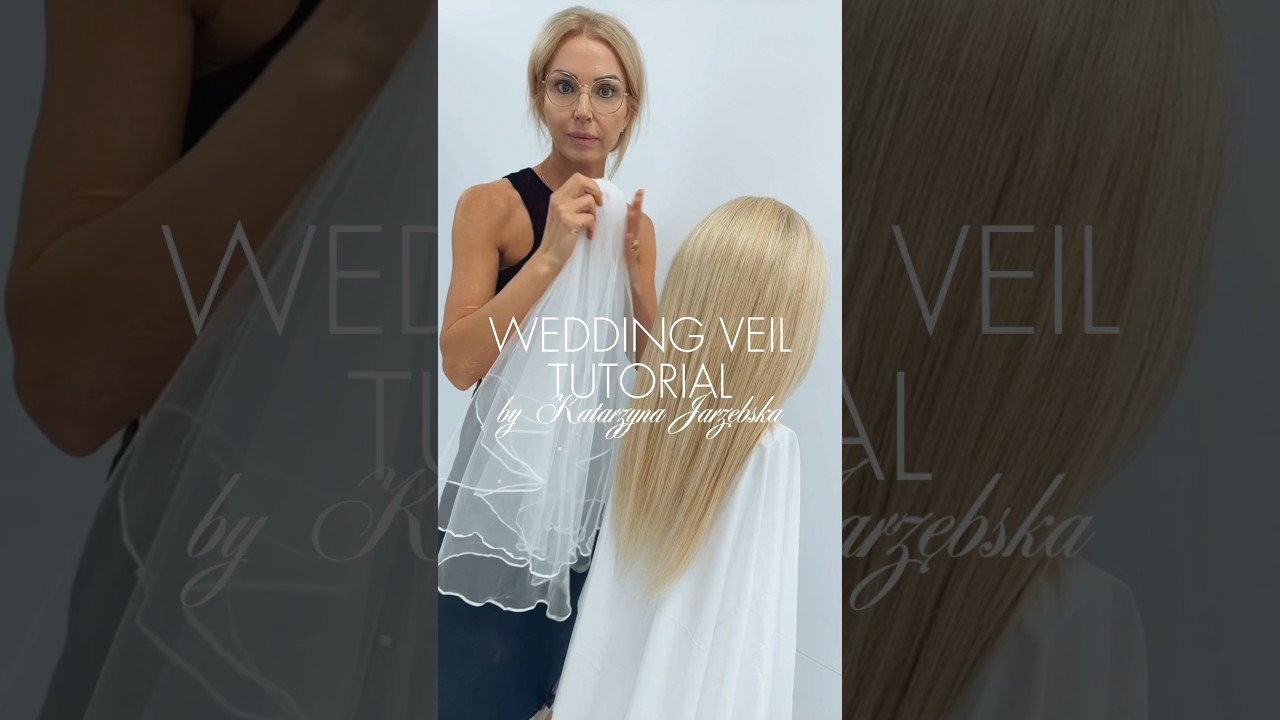 Wedding Veil Tutorial👰&zwj;♀️ How to wear a veil? Easy HAIRSTYLES&hearts;️#katarzynajarzebska #weddingveil