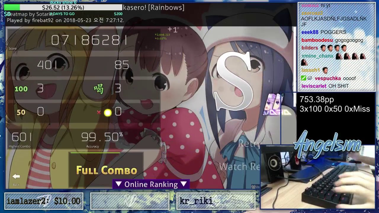 osu! | firebat92 | Colors*Slash - Colors Power ni Omakasero! [Rainbows] +HD,DT 99.50 FC #1 715pp