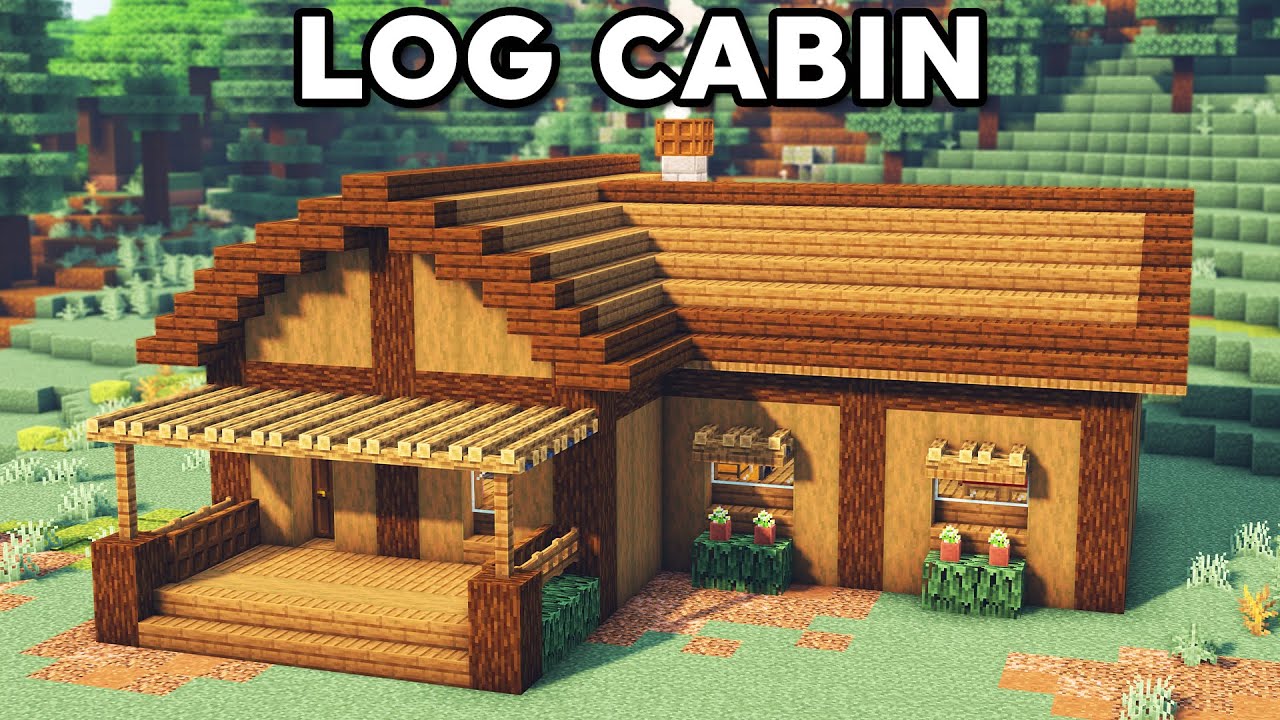 Minecraft Log Cabin Tutorial [How to Build]