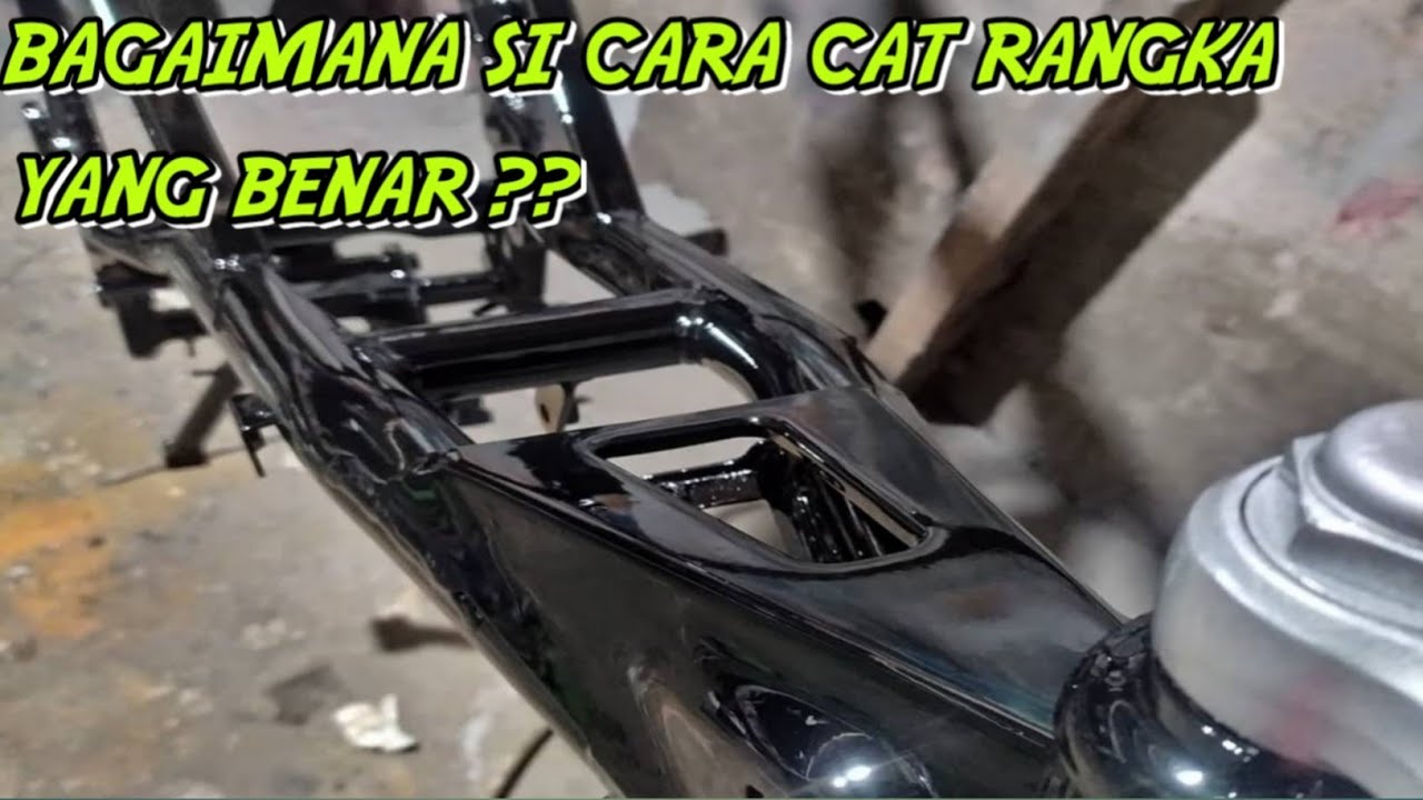 CAT ULANG RANGKA MOTOR SATRIA FU || cat rangka motor
