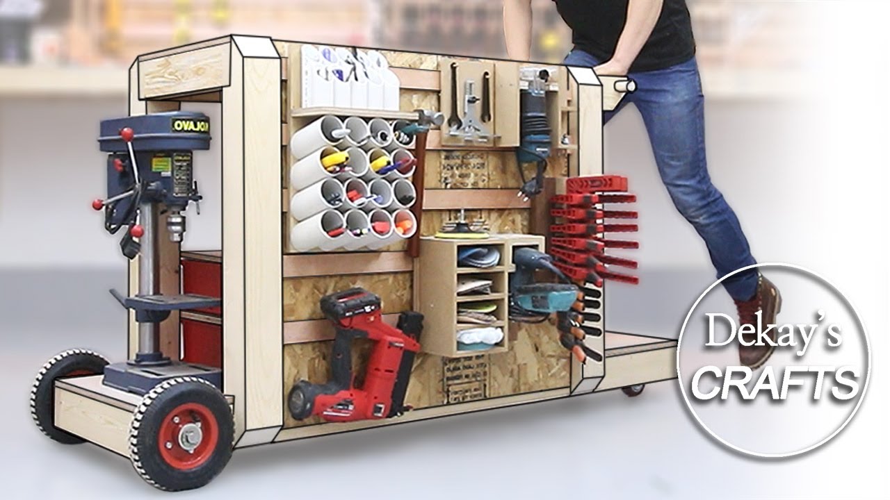 Mini Mobile Workbench & Heavy Duty Rolling Cart [Деревообработка]