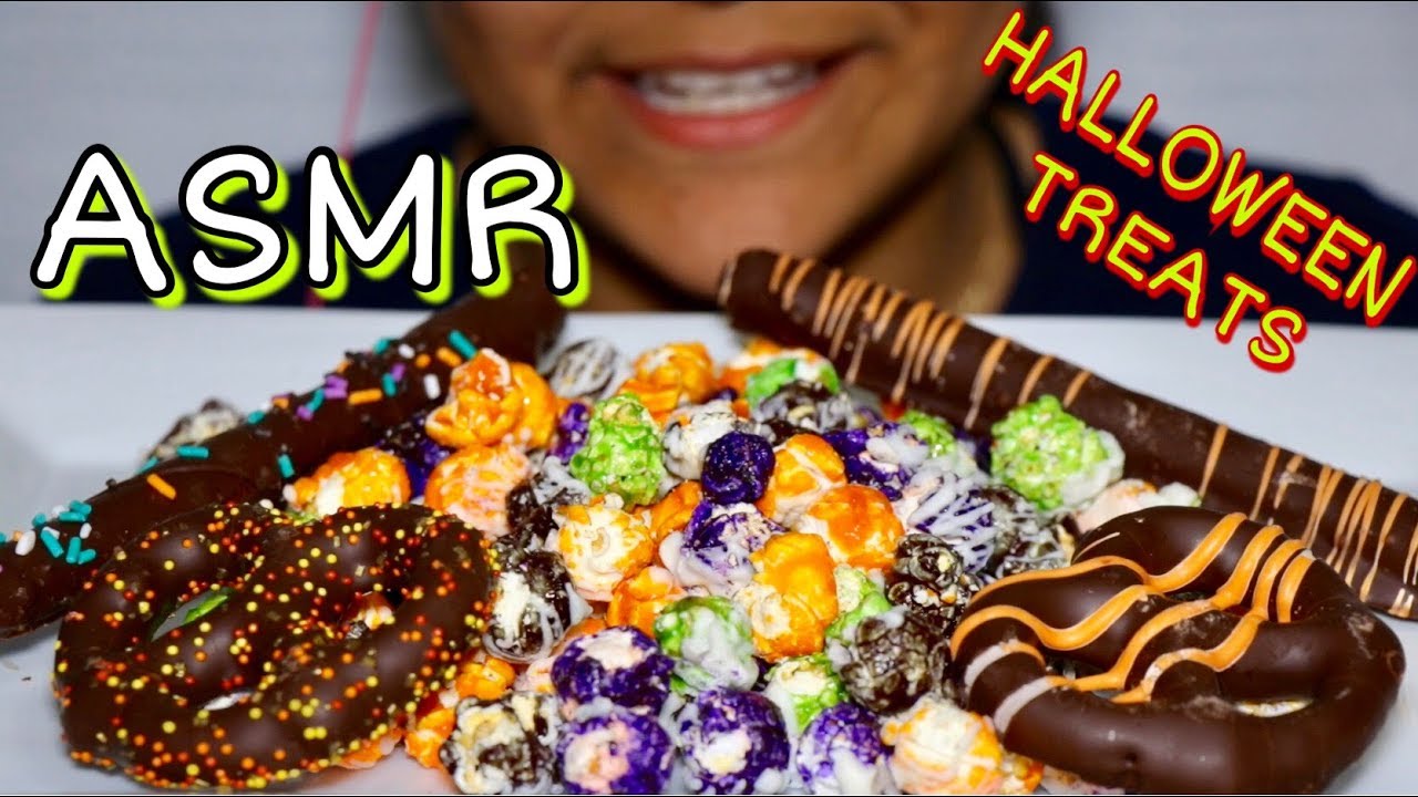ASMR Halloween Treats **CRUNCHY SOUNDS** Whispering