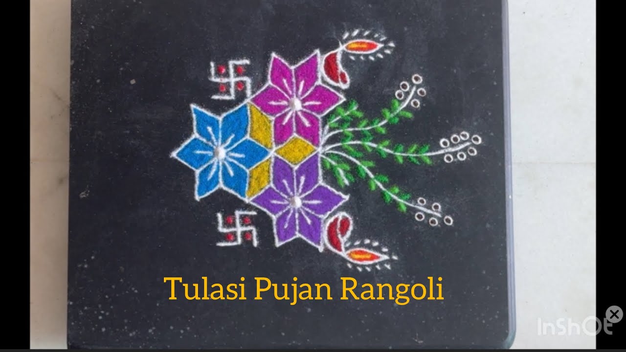 Tulasi Vivah Rangoli | तुळशीची ठिपक्यांची रांगोळी | Traditional 7-1 dot rangoli #tulasirangoli