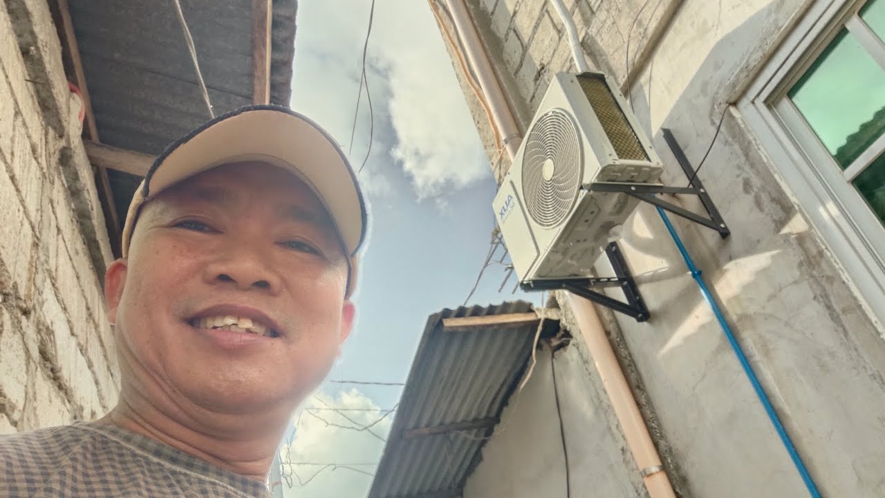 Installing 1 HP split type Aircon AUX F serreis DC inverter