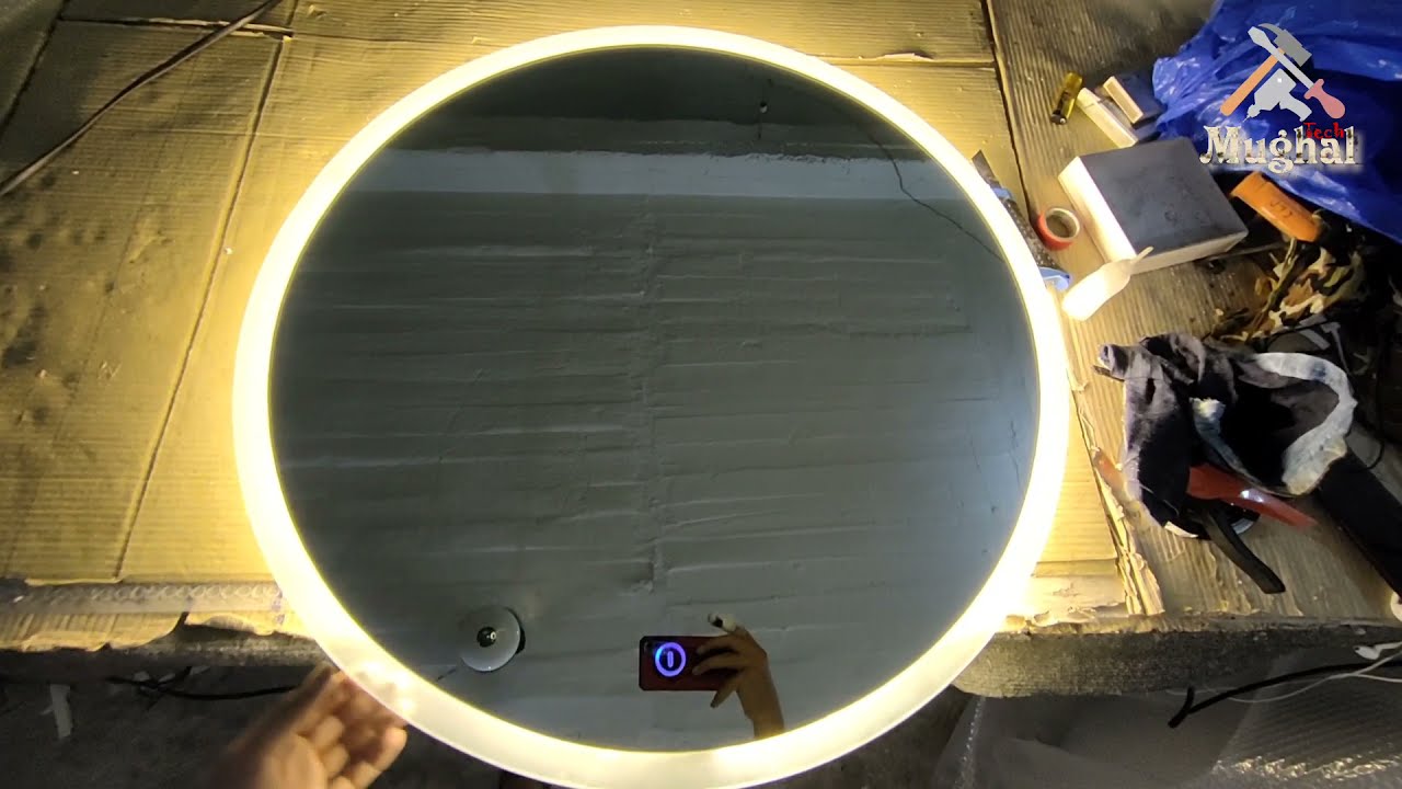 Awesome LED Senor touch mirror || Make in home just in 8 minutes || @greatbathvanitycompany