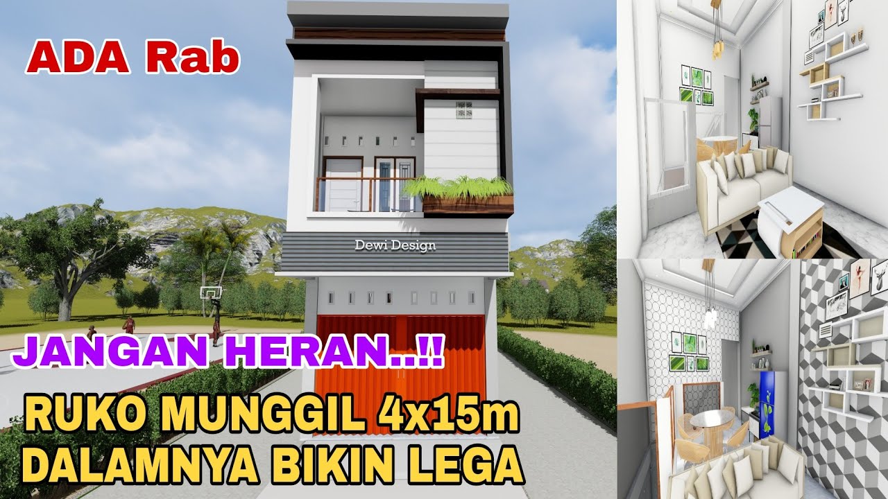 Jangan heran..!!Ruko 2 lantai 4x15m ini cantik bange