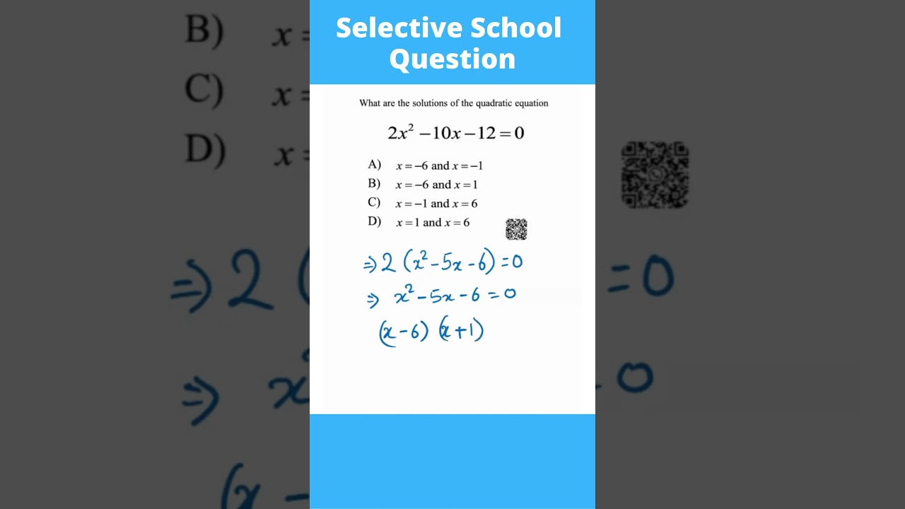 The HARDEST Selective School Exam Algebra Question SOLVED 🤯