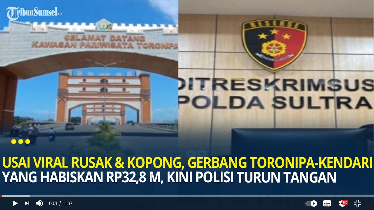 Usai Viral Rusak & Kopong, Gerbang Toronipa-Kendari Habiskan Rp 32,8 Miliar, Polisi Turun Tangan