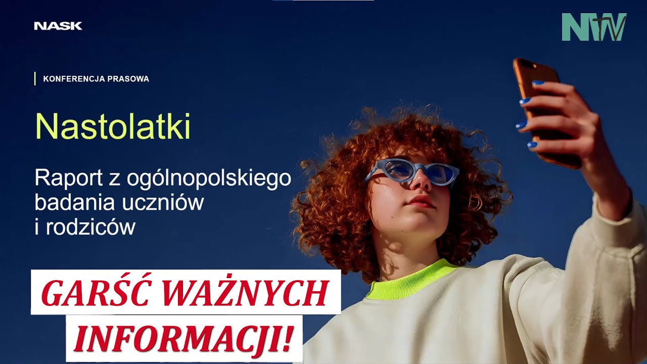 Raport &bdquo;Nastolatki&rdquo;: młodzież spędza 1/5 doby online | Wyniki badań NASK