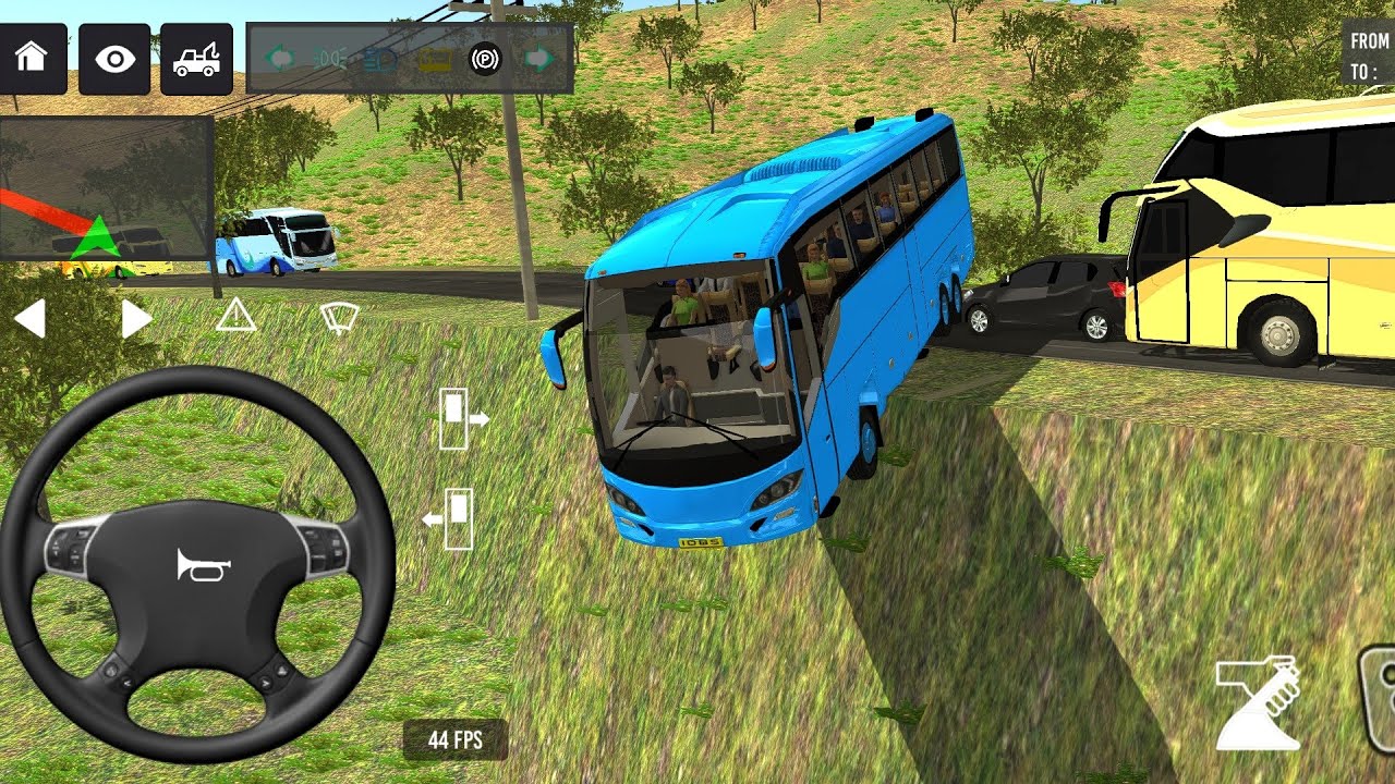 Euro Bus Driving Game Public Transportation 2024 -  Indonesia Bus Simulator Android Gameplay 