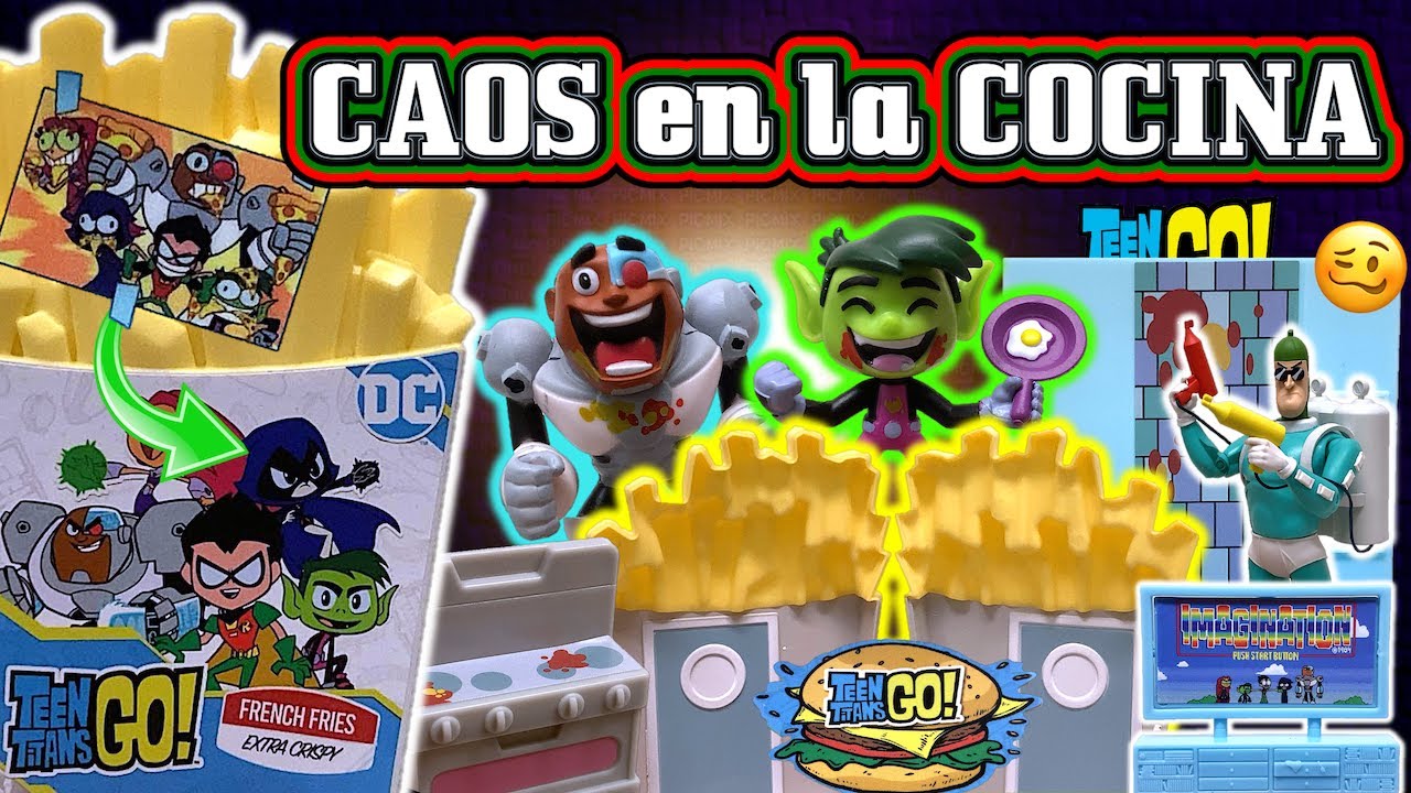 Teen Titans Go - CAOS de COCINA con CHICO BESTIA y CYBORG | Playset Spin Master - TOY SHOTS (2025)
