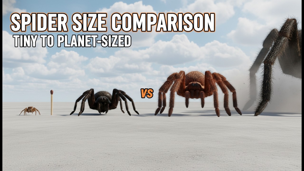 Don’t Watch if You Have Arachnophobia! 😱 Spider Size Evolution (3D)
