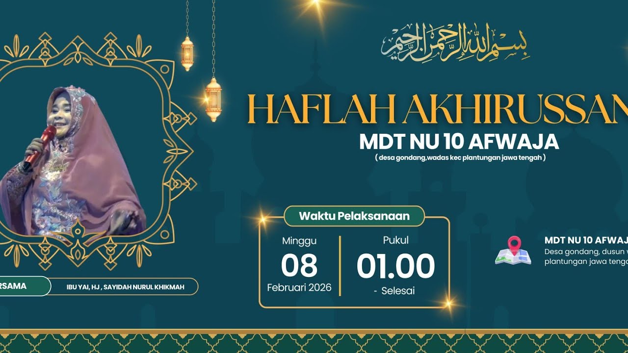 PENGAJIAN UMUM BERSAMA IBU YAI HJ SAYIDAH NURUL KHIKMAH DARI KENDAL