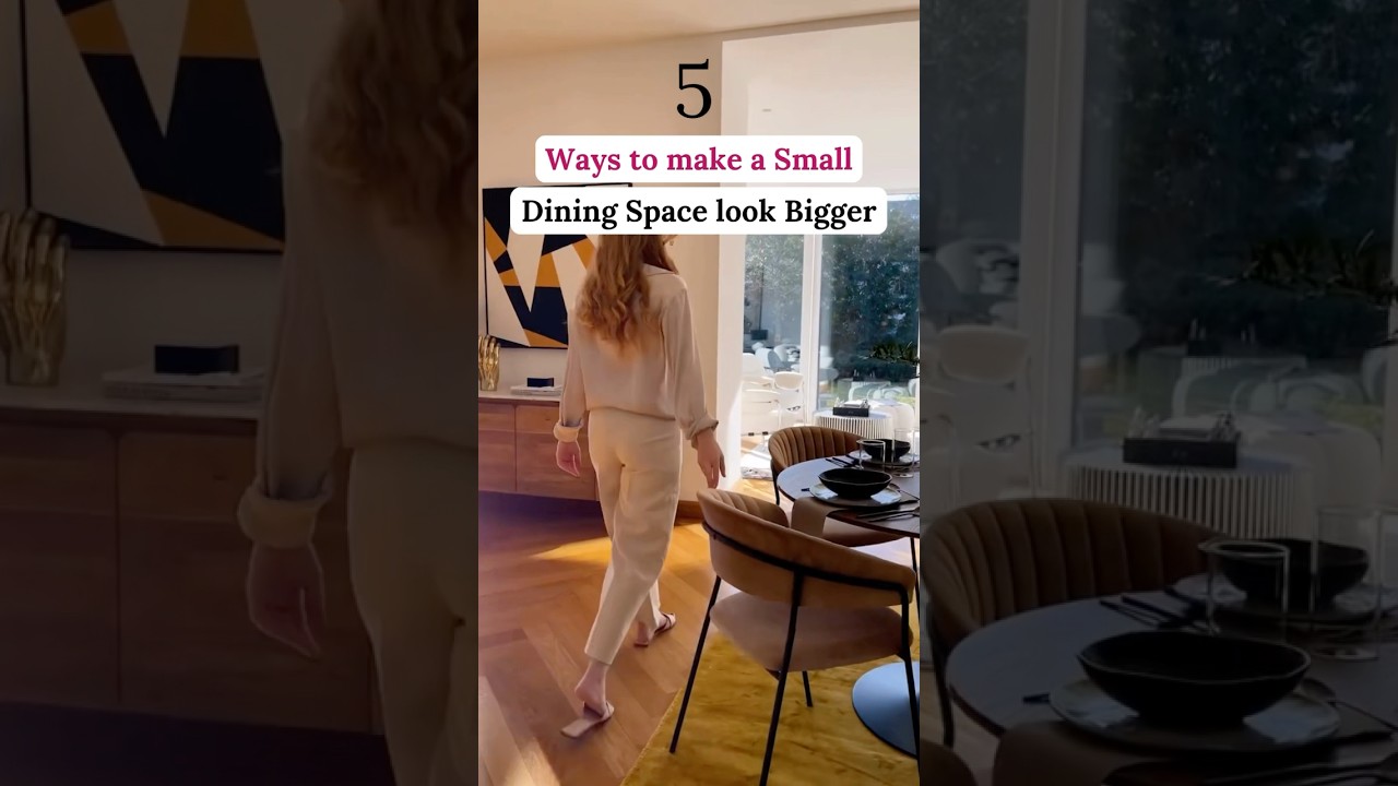 Small dining space? Here&rsquo;s how to make it look bigger&mdash;no renovation required. #diningroomdesign