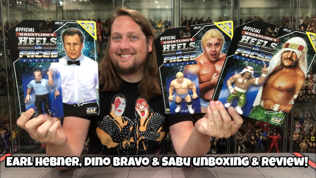 Earl Hebner, Dino Bravo & Sabu Heels & Faces Series 1 Unboxing & Review!