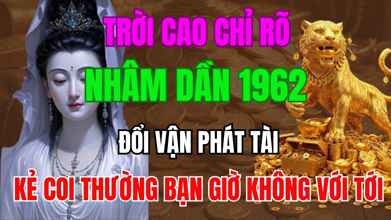 Trời Cao Chỉ Rõ, Nhâm Dần1962 Năm 2026 Đổi Vận Phát Tài Giàu To, Kẻ Coi Thường Bạn Giờ Không Với Tới