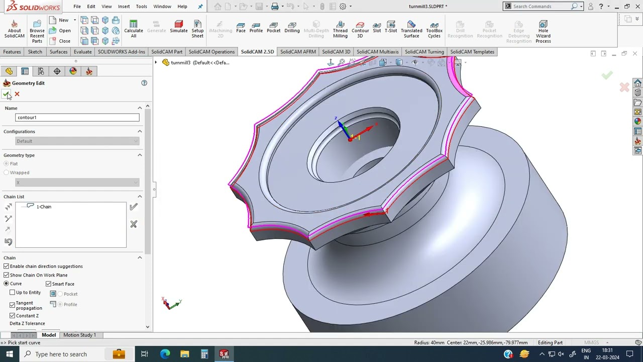 Solidcam 2023 XZC
